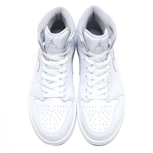 Air Jordan 1 Mid White Grey - Image 3
