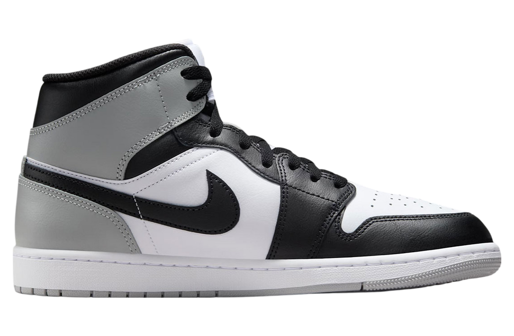 Air Jordan 1 Mid White / Light Smoke Grey - Image 2