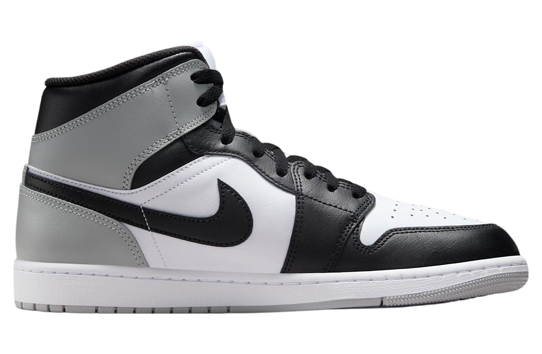 Air Jordan 1 Mid White / Light Smoke Grey - Image 2