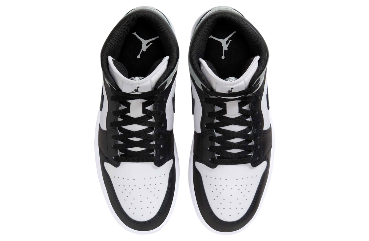 Air Jordan 1 Mid White / Light Smoke Grey - Image 3