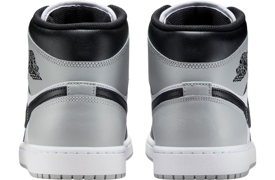 Air Jordan 1 Mid White / Light Smoke Grey - Image 4