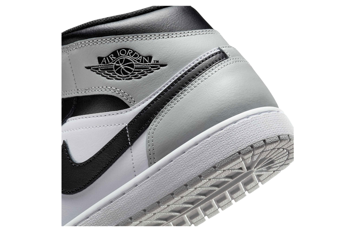 Air Jordan 1 Mid White / Light Smoke Grey - Image 7