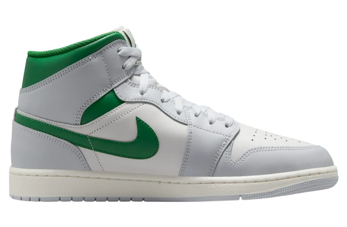 Air Jordan 1 Mid White / Lucky Green - Image 3
