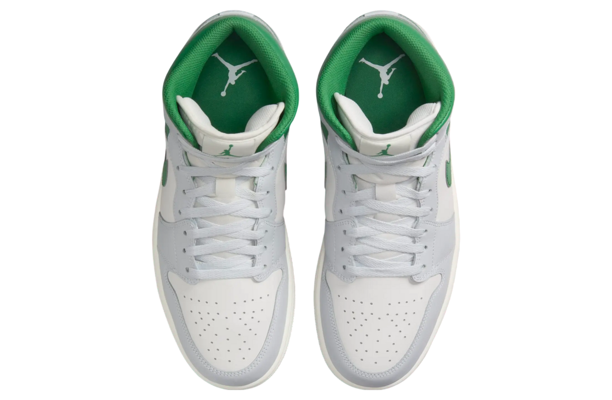 Air Jordan 1 Mid White / Lucky Green - Image 4