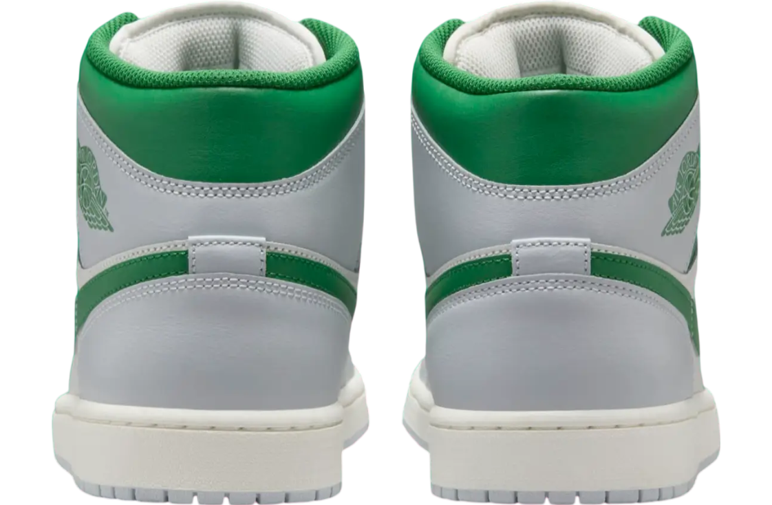 Air Jordan 1 Mid White / Lucky Green - Image 5