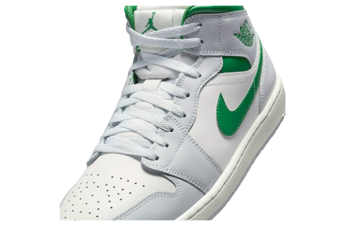 Air Jordan 1 Mid White / Lucky Green - Image 7