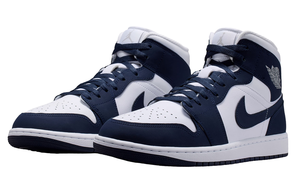 Air Jordan 1 Mid White / Obsidian - Image 2