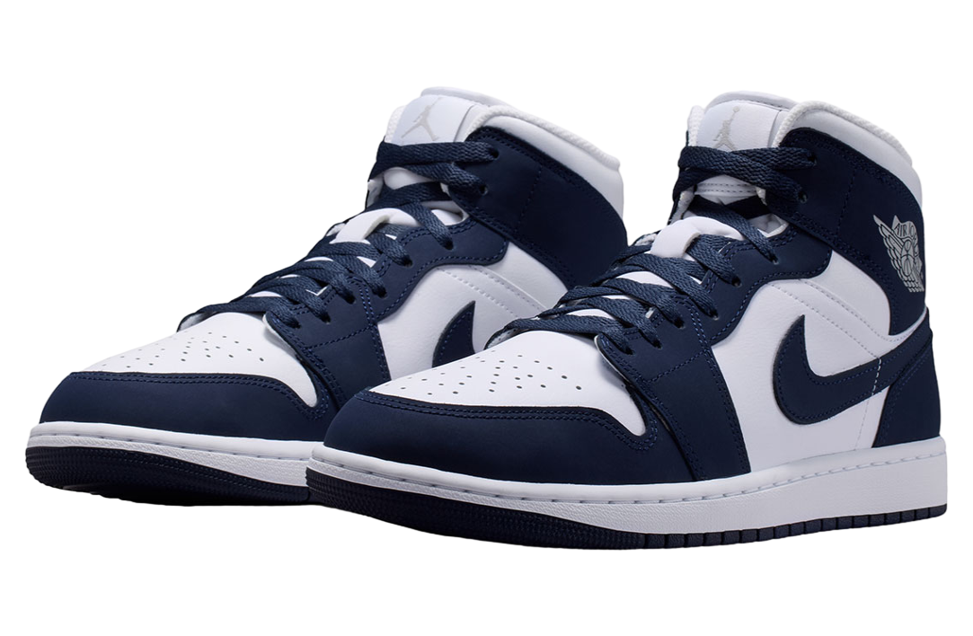Air Jordan 1 Mid White / Obsidian - Image 2