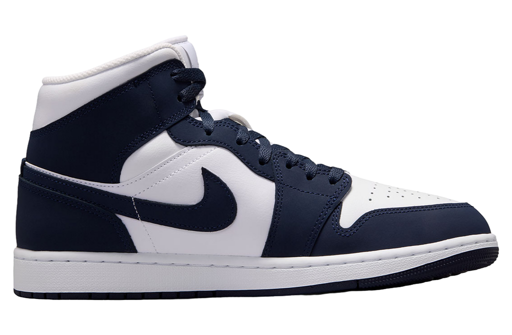 Air Jordan 1 Mid White / Obsidian - Image 4