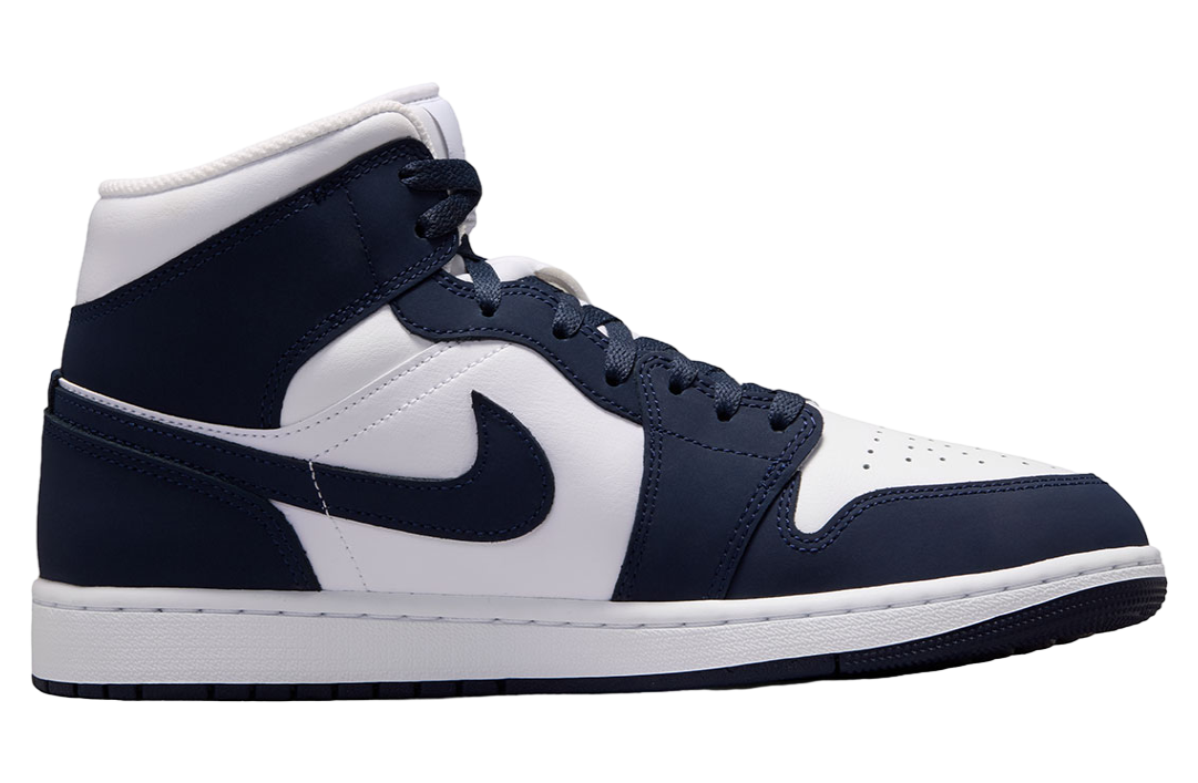 Air Jordan 1 Mid White / Obsidian - Image 4