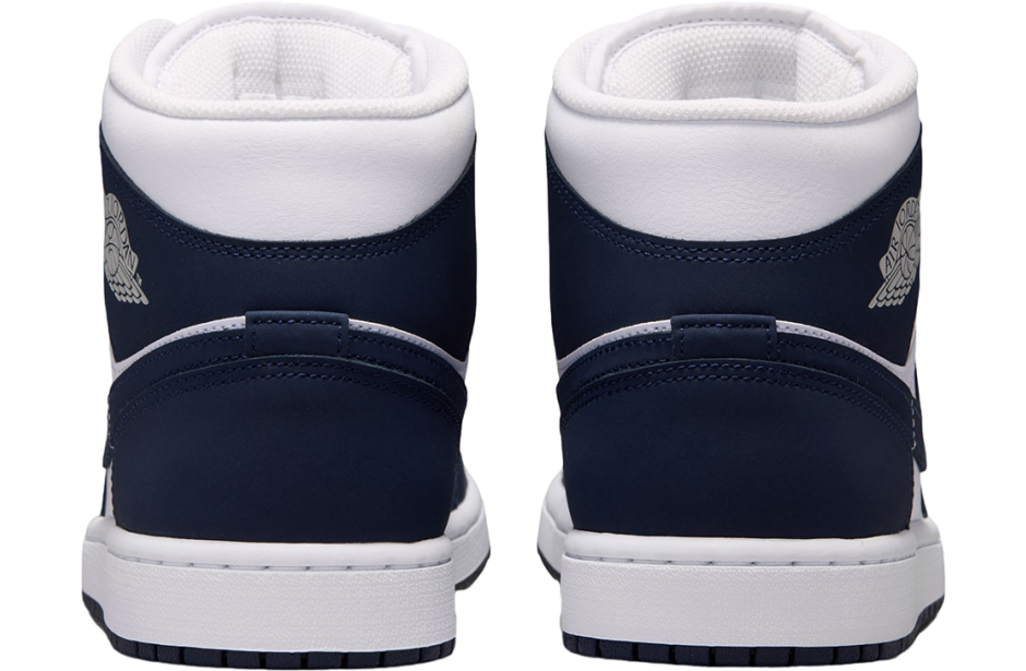 Air Jordan 1 Mid White / Obsidian - Image 6
