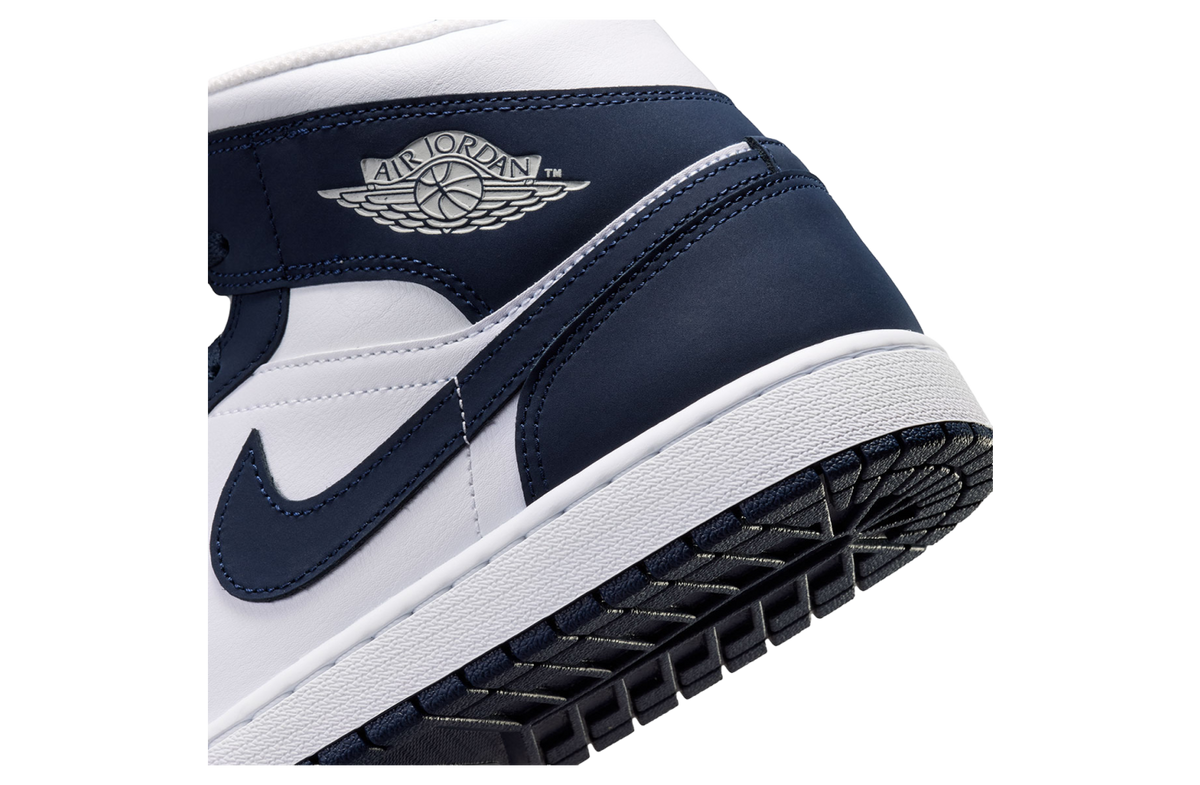 Air Jordan 1 Mid White / Obsidian - Image 8