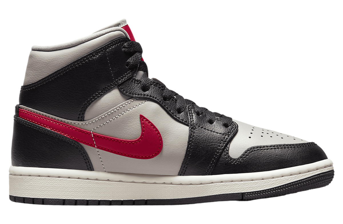Air Jordan 1 Mid WMNS Black / College Grey / Gym Red - Image 3