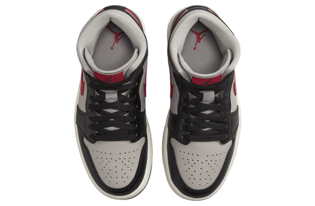 Air Jordan 1 Mid WMNS Black / College Grey / Gym Red - Image 4