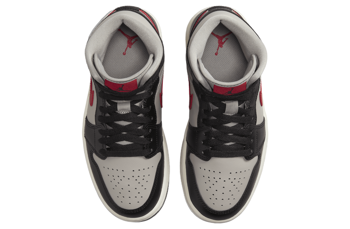 Air Jordan 1 Mid WMNS Black / College Grey / Gym Red - Image 4
