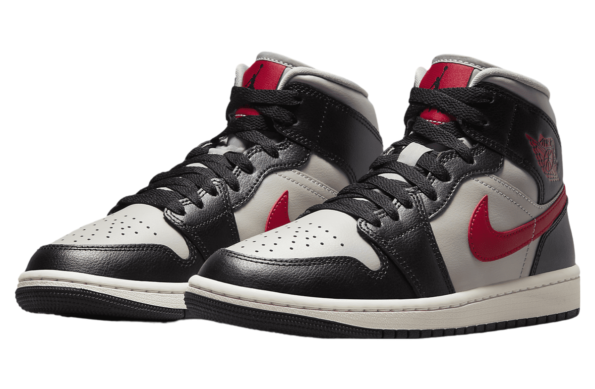 Air Jordan 1 Mid WMNS Black / College Grey / Gym Red - Image 5