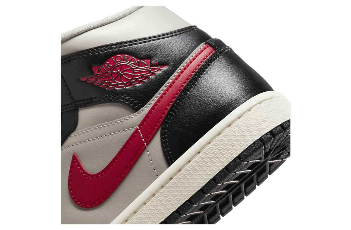 Air Jordan 1 Mid WMNS Black / College Grey / Gym Red - Image 8