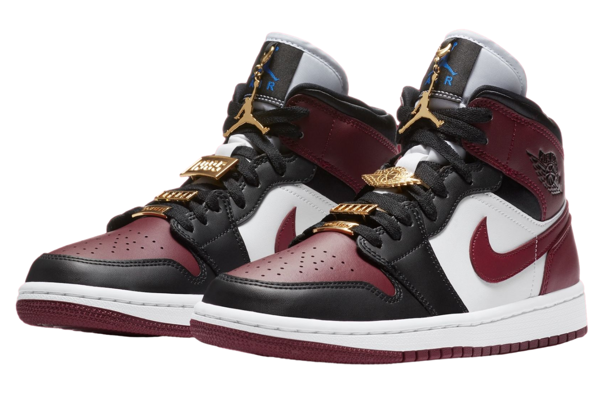 Air Jordan 1 Mid WMNS Black / Dark Beetroot - Image 3