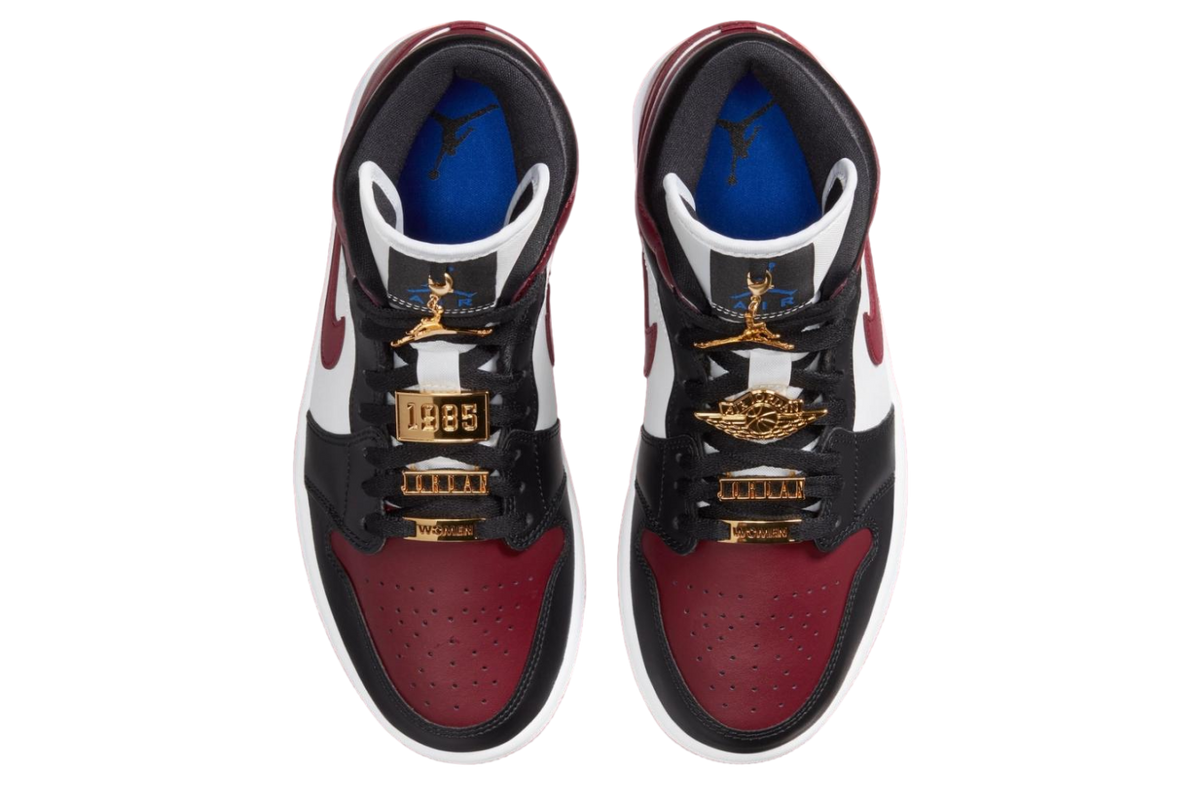 Air Jordan 1 Mid WMNS Black / Dark Beetroot - Image 6