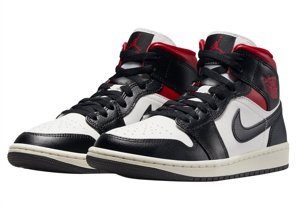Air Jordan 1 Mid WMNS Black Gym Red - Image 2