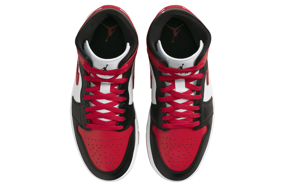 Air Jordan 1 Mid WMNS Bred Toe - Image 4