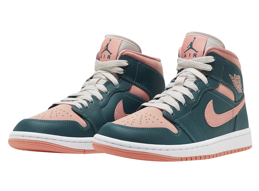 Air Jordan 1 Mid WMNS Dark Teal Green - Image 2