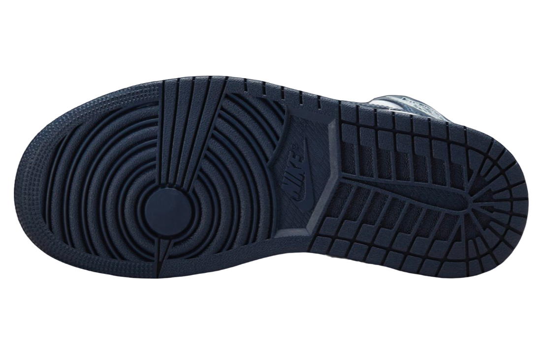 Air Jordan 1 Mid WMNS Football Grey / Midnight Navy - Image 6
