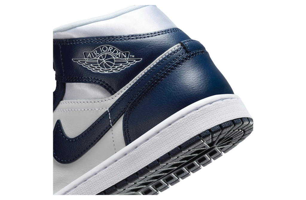 Air Jordan 1 Mid WMNS Football Grey / Midnight Navy - Image 8