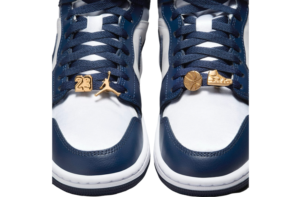 Air Jordan 1 Mid WMNS Football Grey / Midnight Navy - Image 9