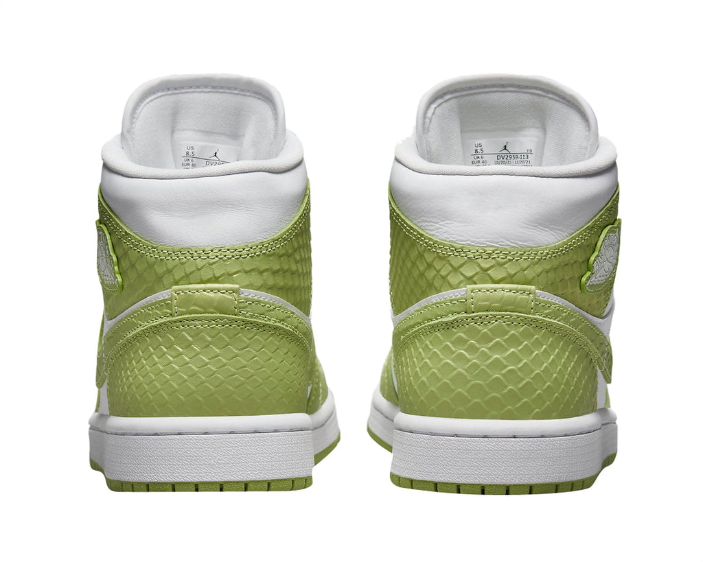 Air Jordan 1 Mid WMNS Green Python - Image 5