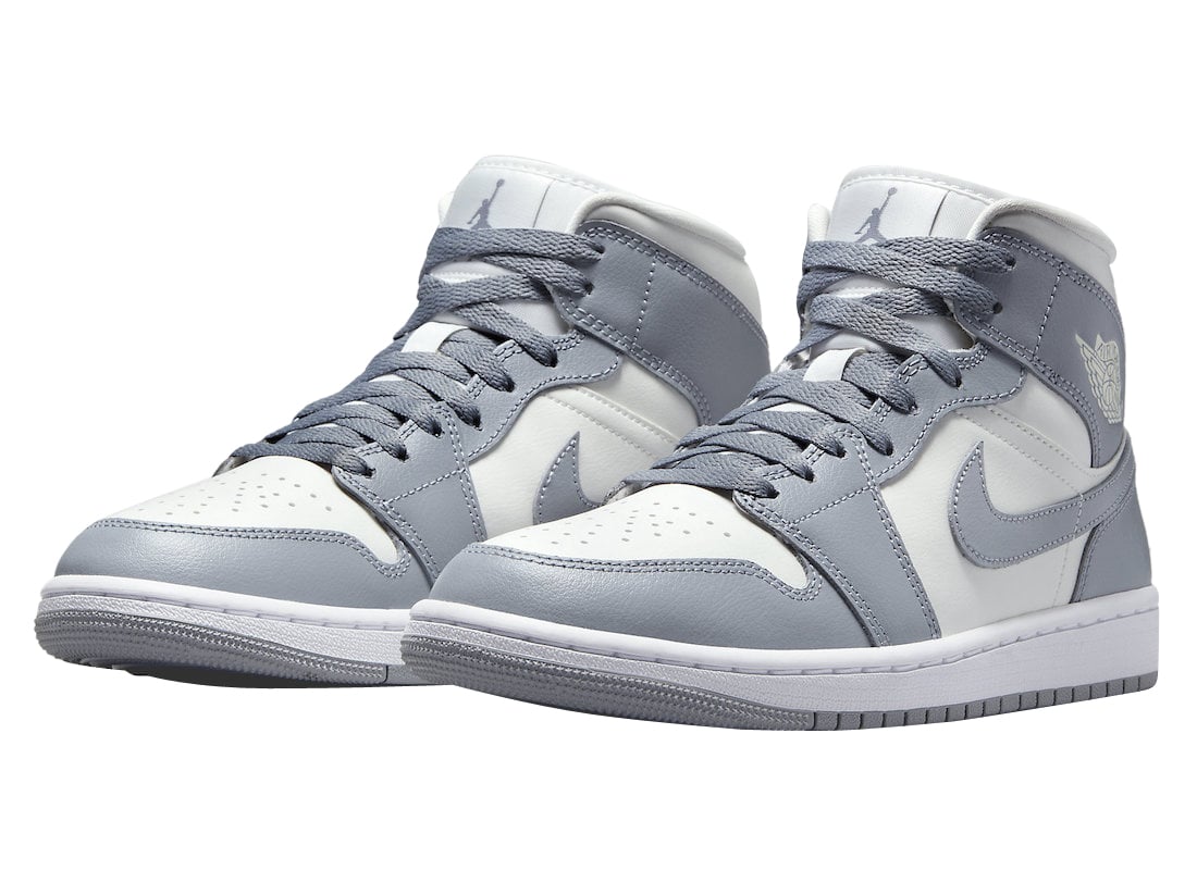 Air Jordan 1 Mid WMNS Grey Sail - Image 2
