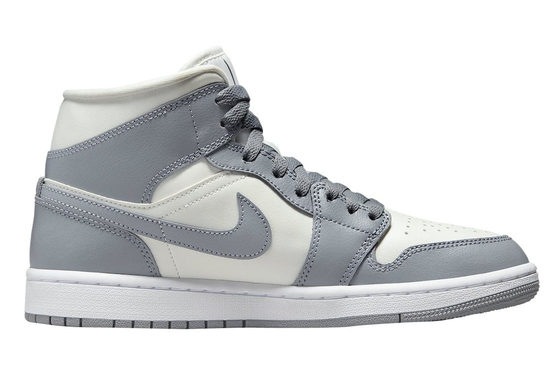 Air Jordan 1 Mid WMNS Grey Sail - Image 3
