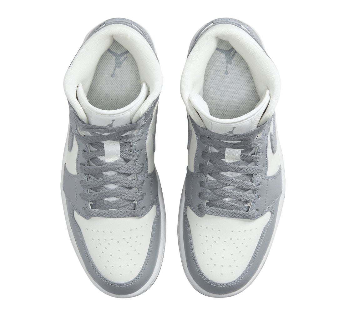 Air Jordan 1 Mid WMNS Grey Sail - Image 4