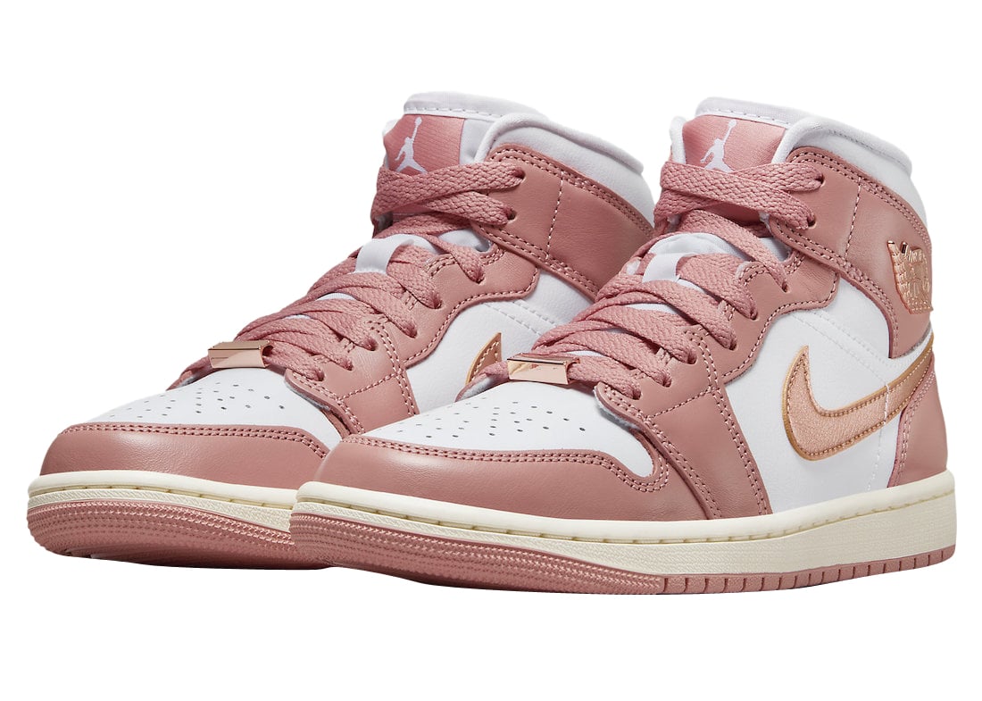 Air Jordan 1 Mid WMNS Red Stardust - Image 2