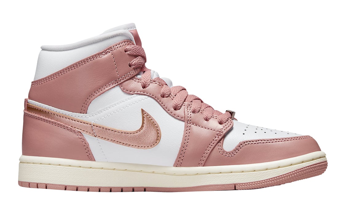 Air Jordan 1 Mid WMNS Red Stardust - Image 3
