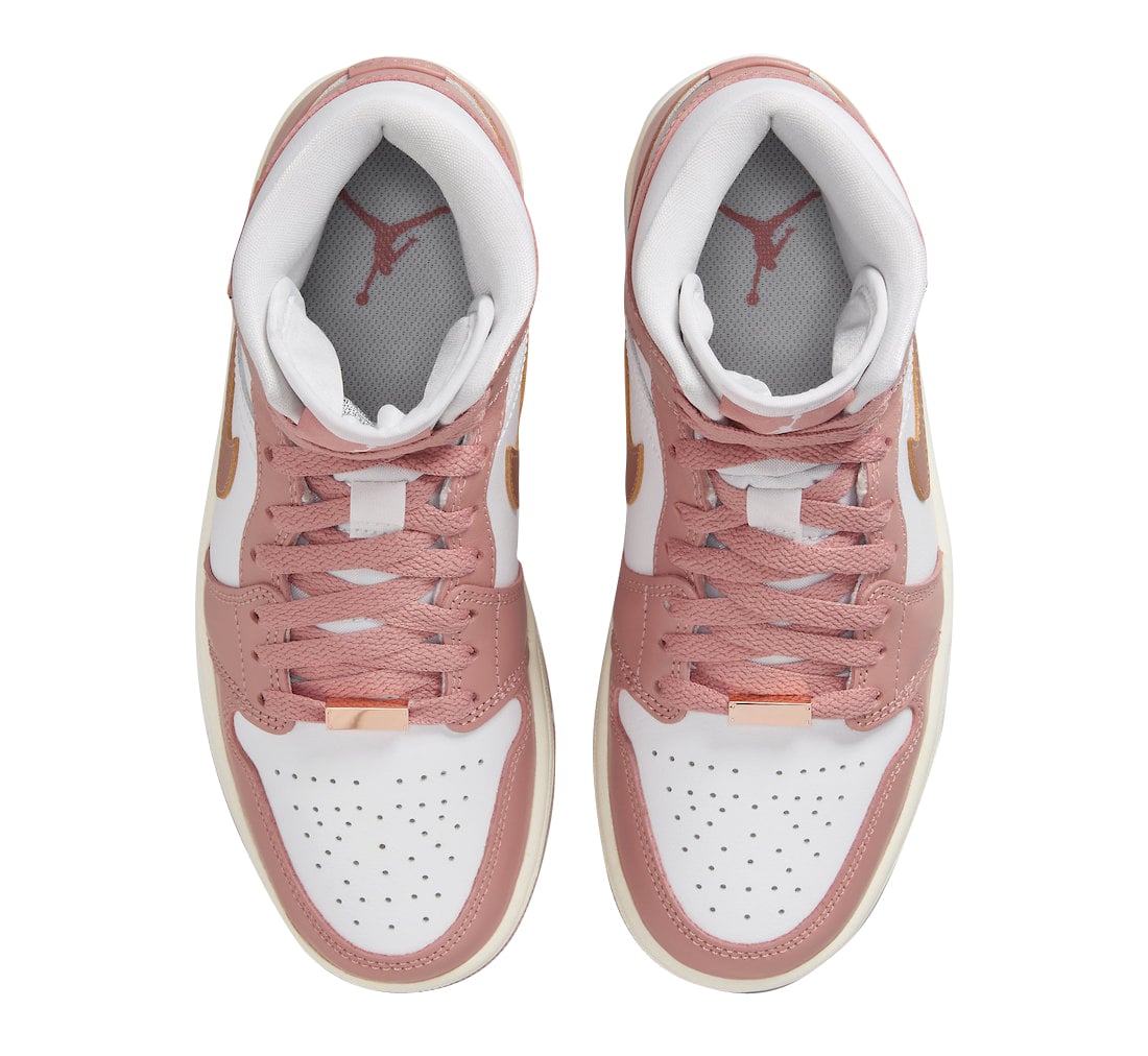 Air Jordan 1 Mid WMNS Red Stardust - Image 4