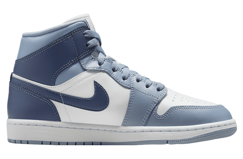 Air Jordan 1 Mid WMNS Sail / Blue Grey / Diffused Blue - Image 3