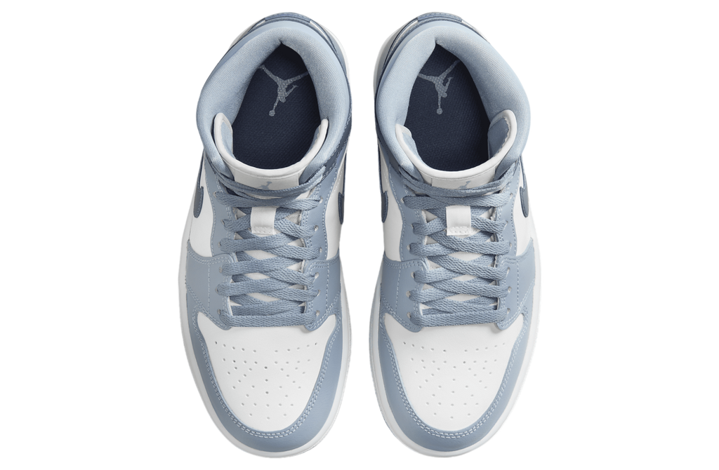 Air Jordan 1 Mid WMNS Sail / Blue Grey / Diffused Blue - Image 4