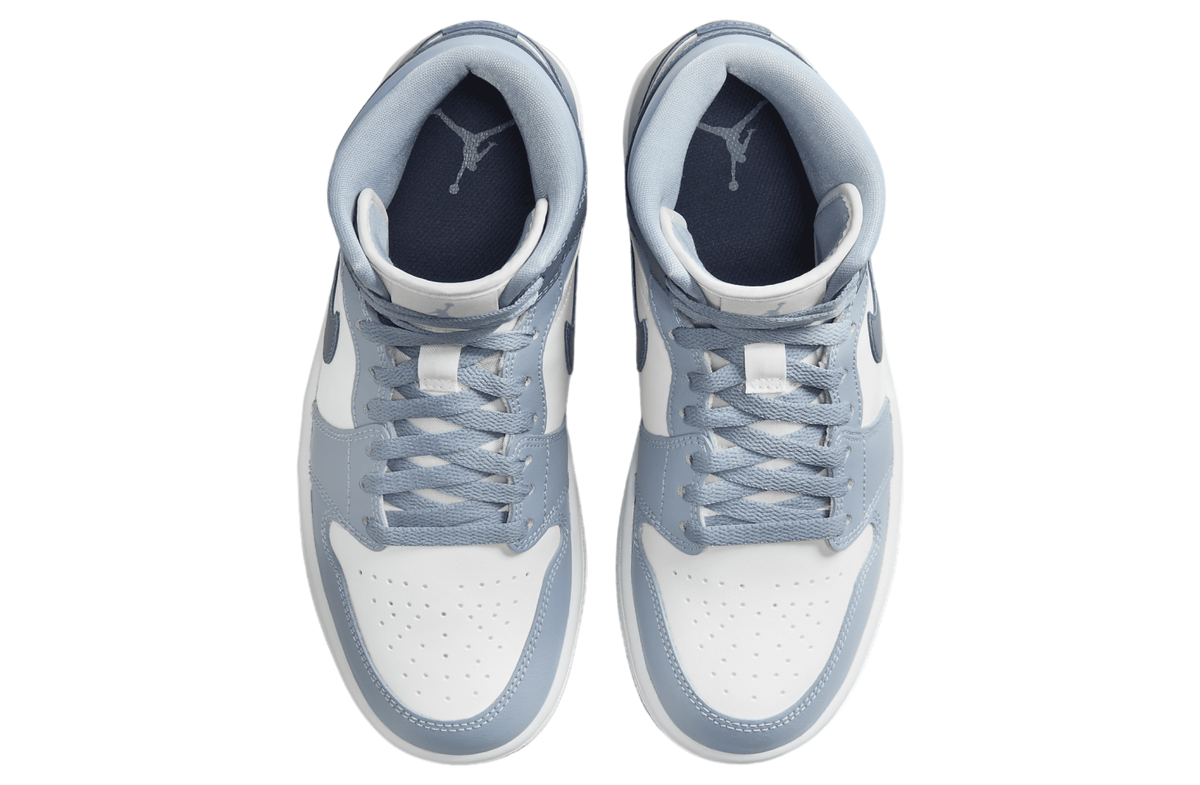 Air Jordan 1 Mid WMNS Sail / Blue Grey / Diffused Blue - Image 4