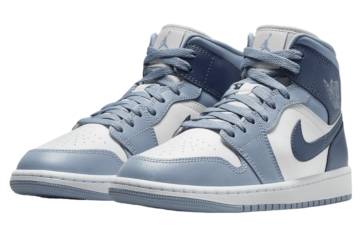 Air Jordan 1 Mid WMNS Sail / Blue Grey / Diffused Blue - Image 5