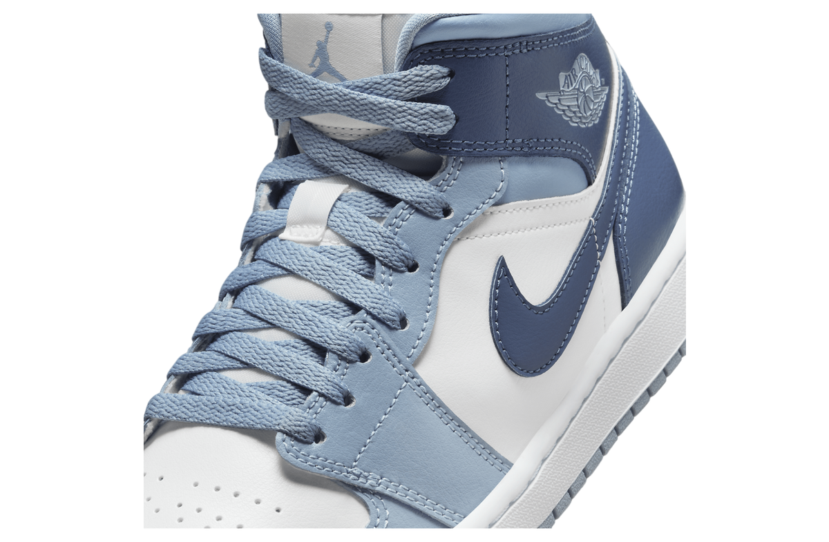 Air Jordan 1 Mid WMNS Sail / Blue Grey / Diffused Blue - Image 7