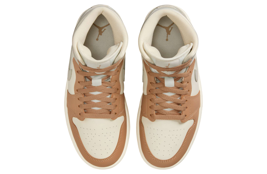 Air Jordan 1 Mid WMNS Tan Toe - Image 3
