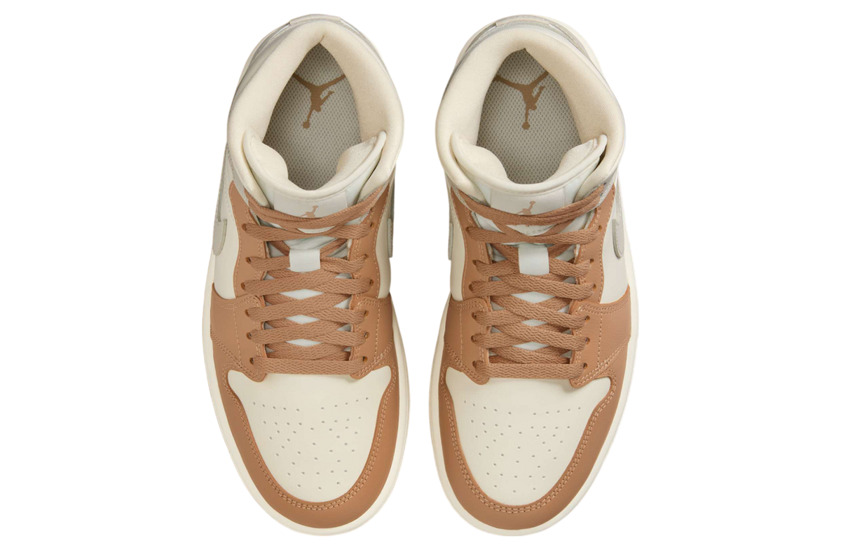 Air Jordan 1 Mid WMNS Tan Toe - Image 3