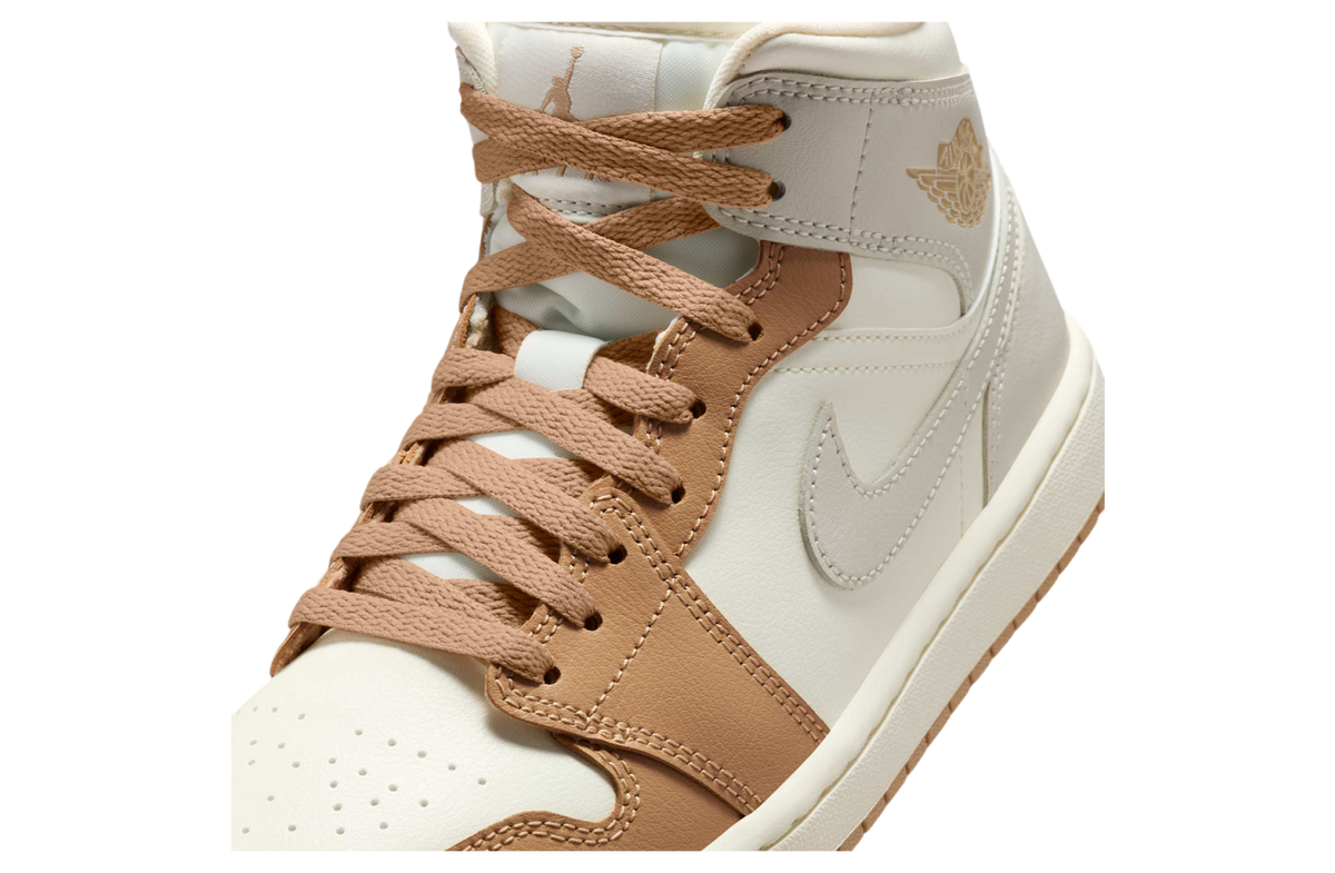 Air Jordan 1 Mid WMNS Tan Toe - Image 6
