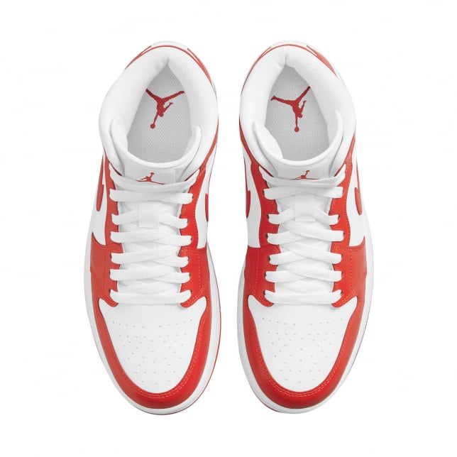 Air Jordan 1 Mid WMNS White Habanero Red - Image 4