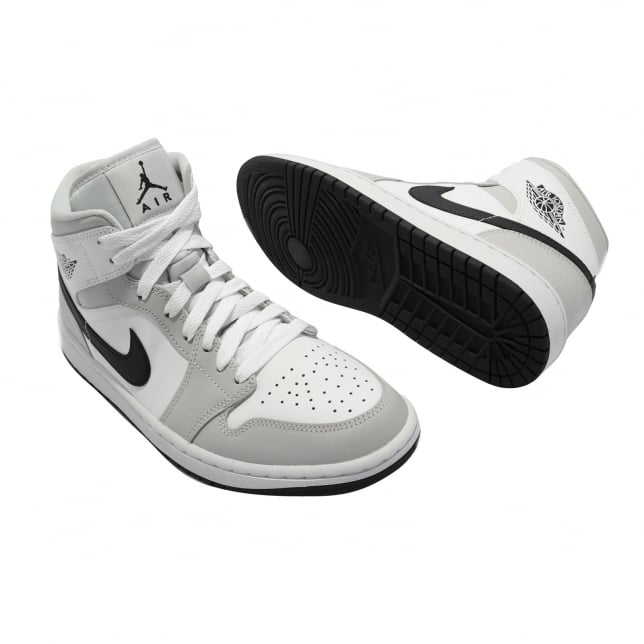 Air Jordan 1 Mid WMNS White Light Smoke Grey - Image 7