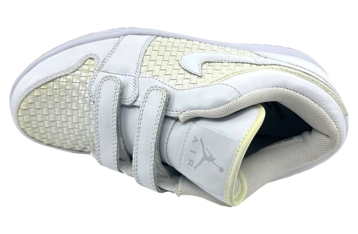 Air Jordan 1 Velcro Premr Low Platinum White / Mtlc Platinum - Image 4