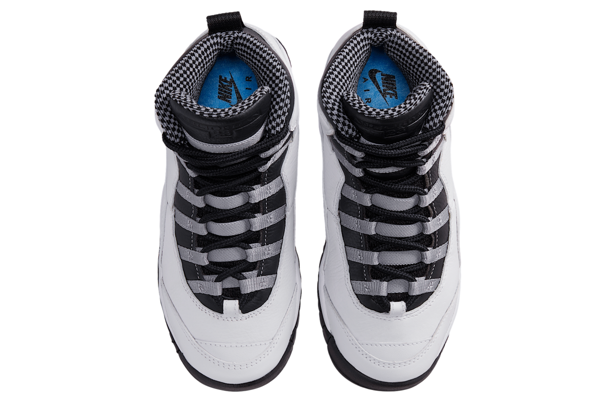 Air Jordan 10 GS White / Light Steel Grey - Image 4