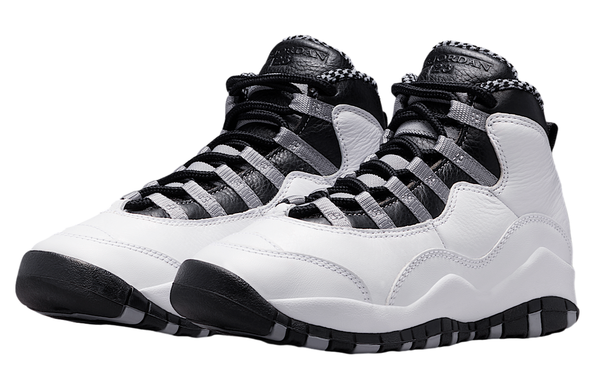 Air Jordan 10 GS White / Light Steel Grey - Image 5