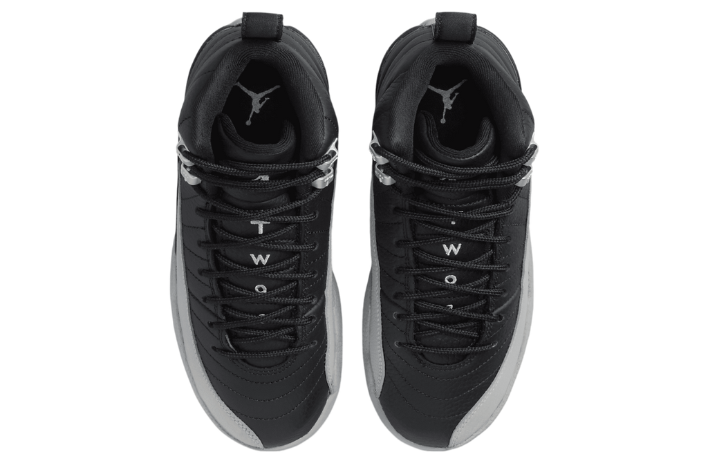 Air Jordan 12 GS Barons Black / Wolf Grey - Image 4